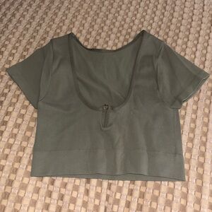Aerie Sage Green Crop Top